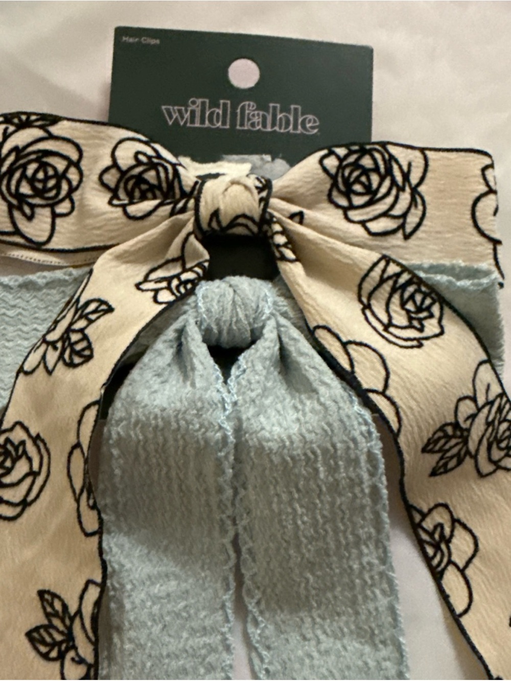 wild fable Cream & Light Blue Floral Bow Hair Clip Set…362